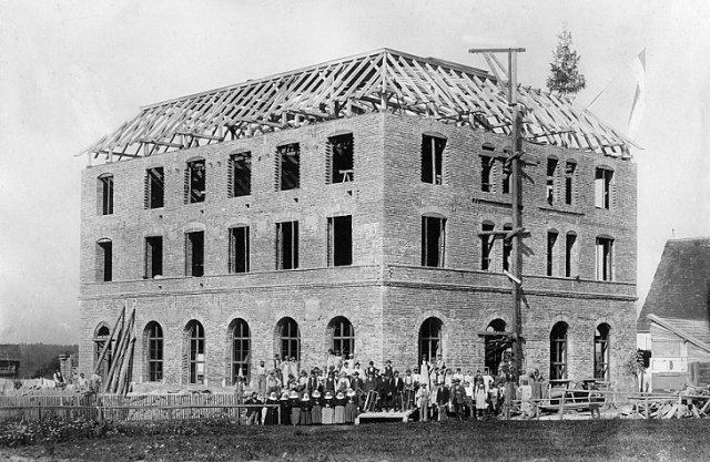 Bau des Sanatoriums Schonstett